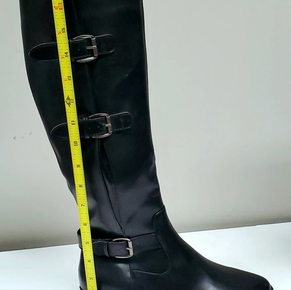 Toetos‎ Womens Black Riding Boots Size 7.5 adjustable with New without box